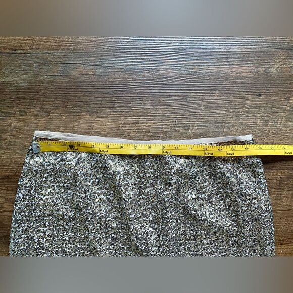 CHICO’S gold sequin pencil skirt NWT shimmer party holiday sz 1 Medium - Picture 14 of 16